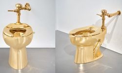 ABD'de 18 ayar altın tuvalet 12.1 milyon dolara satıldı