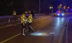 Motosiklet yolun karşısına geçmek isteyen yayaya çarptı; 3 yaralı