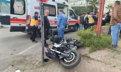 Motorlu bisikletin sürücüsü yaralandı