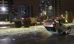 Önce otomobiliyle takla attı, sonra kaza yerinden kaçtı