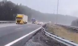 TEM’in Bolu geçişinde kar başladı