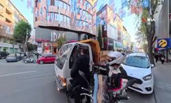 Kornaya basan sürücüyü önce uyardı sonra darbetti