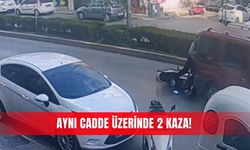 Aynı cadde üzerinde 2 kaza!