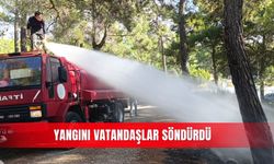 Yangını vatandaşlar söndürdü