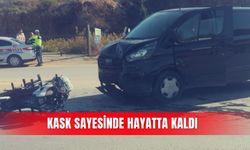 Kask sayesinde hayatta kaldı
