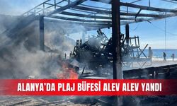 Alanya’da plaj büfesi alev alev yandı