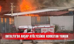 Antalya'da ahşap atölyesinde korkutan yangın