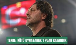 Tekke: Kötü oynayarak 1 puan kazandık