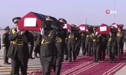 Uçak kazasında hayatını kaybeden Libya askeri heyetinin cenazeleri Trablus'a getirildi