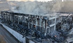 Alev alev yanan kimya fabrikasının son hali böyle görüntülendi