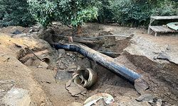 Alanya'da sulama borusu patladı