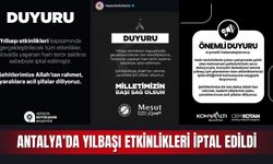 Antalya’da yılbaşı etkinlikleri iptal edildi