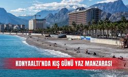 Konyaaltı’nda kış günü yaz manzarası