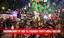 Dokumapark’ta yeni yıl coşkusu yapay karla başladı