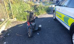 Kaza yapan scooterli alkollü çıktı