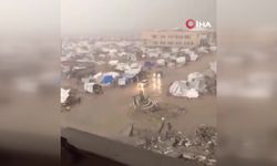 Gazze’de şiddetli yağış: Çadırlar su altında!