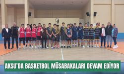 Aksu’da okullar arası basketbol müsabakaları devam ediyor