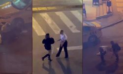 Kadınların taksi parası kavgası kamerada