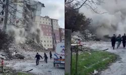 Bina yıkım sırasında kısmen çöktü, çocuklar son anda kurtuldu