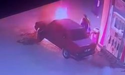 Akaryakıt istasyonunda araç yangını korkuttu