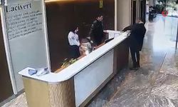 Lüks siteye getirilen kargo paketinin bomba gibi patladığı anların görüntüsü ortaya çıktı