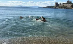 Yeni yılın ilk gününde deniz keyfi