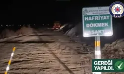 Yol kenarına hafriyat döken kamyon sürücüsüne 63 bin lira ceza