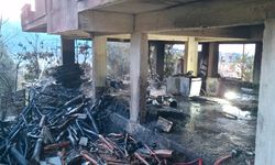 Müstakil evin odunluğunda yangın