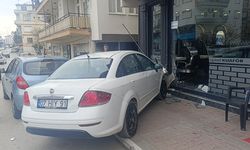 Otomobil kuaför dükkanına daldı