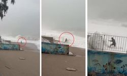 Dalgalara kapılmaktan son anda kurtuldu