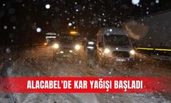 Alacabel'de kar yağışı başladı