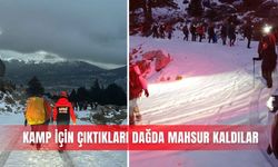Kamp için çıktıkları dağda mahsur kaldılar
