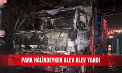 Park halindeyken alev alev yandı