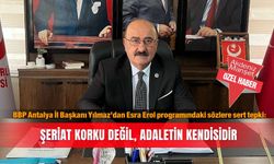 BBP Antalya İl Başkanı Yılmaz’dan Esra Erol programındaki sözlere sert tepki: Şeriat korku değil, adaletin kendisidi