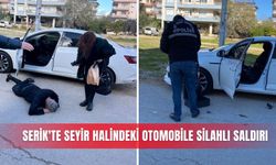 Serik'te seyir halindeki otomobile silahlı saldırı