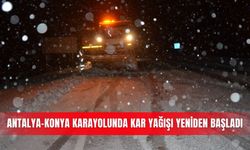 Antalya-Konya karayolunda kar yağışı yeniden başladı