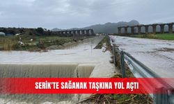 Serik'te sağanak taşkına yol açtı