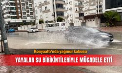 Konyaaltı’nda yağmur kabusu: Yayalar su birikintileriyle mücadele etti