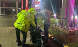 Kazada motosiklet devrildi, sürücü 4.00 promil alkollü çıktı