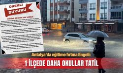 Antalya'da 1 ilçede daha okullar tatil