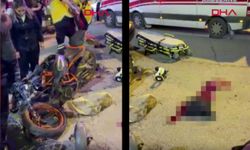 Minibüsle çarpışan motosiklet sürücüsü öldü