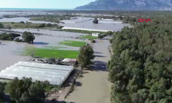 Kaş'ta seraları su bastı