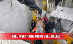 Otel inşaatında korku dolu anlar!