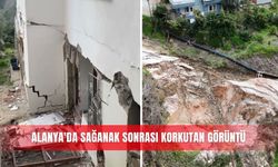 Alanya'da sağanak sonrası korkutan görüntü
