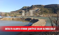 Antalya-Alanya otoban şantiyesi sular altında kaldı