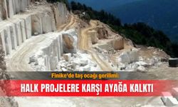 Finike'de taş ocağı gerilimi: Halk projelere karşı ayağa kalktı