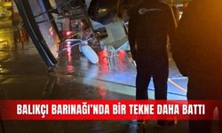 Balıkçı Barınağı’nda bir tekne daha battı