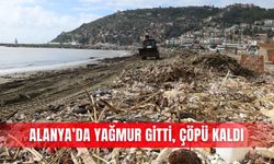 Alanya’da yağmur gitti, çöpü kaldı