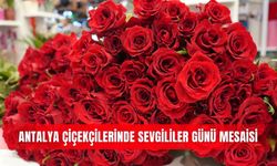 Antalya çiçekçilerinde Sevgililer Günü mesaisi