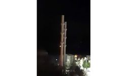 Isparta'da cami külahı uçtu